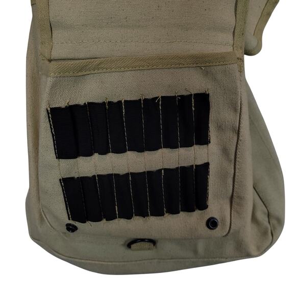 Vintage Canvas Israeli Paratrooper Bag 15"x11"x4" Heavyweight Cotton Travel Bag - Picture 8 of 10